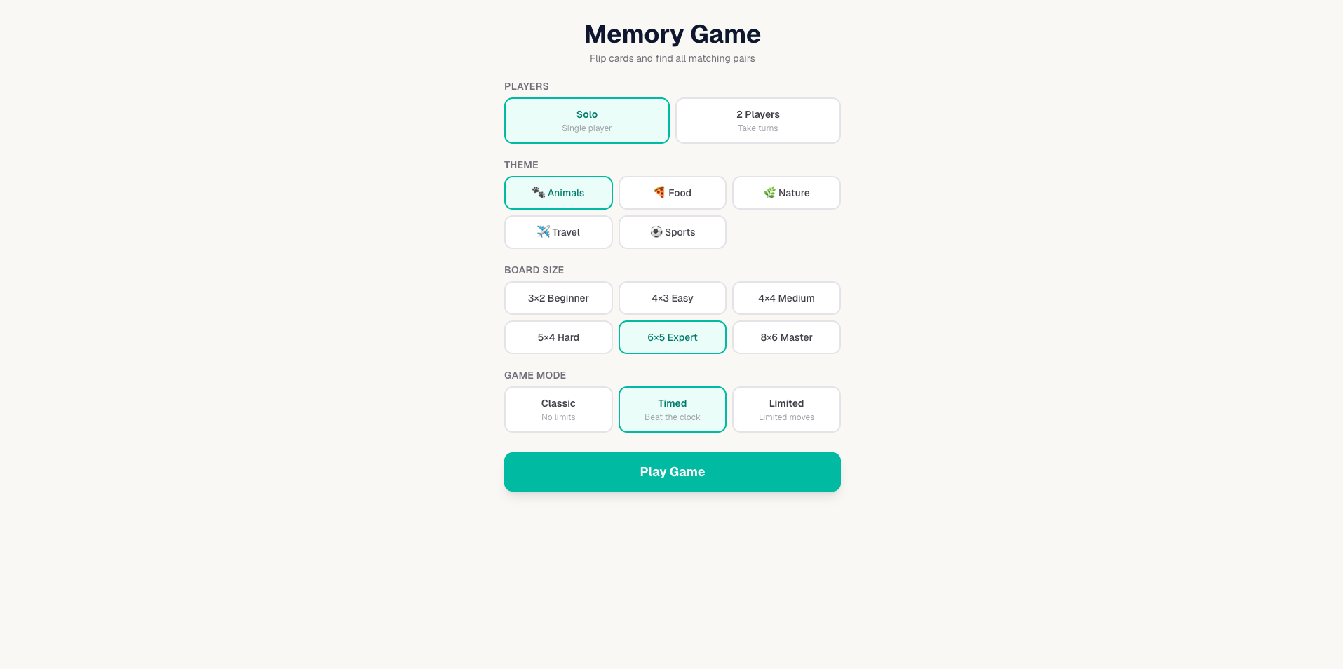 Thumbnail of Memory Games
